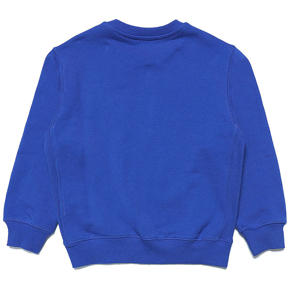 Diesel Boys Logo Print Sweater Blue