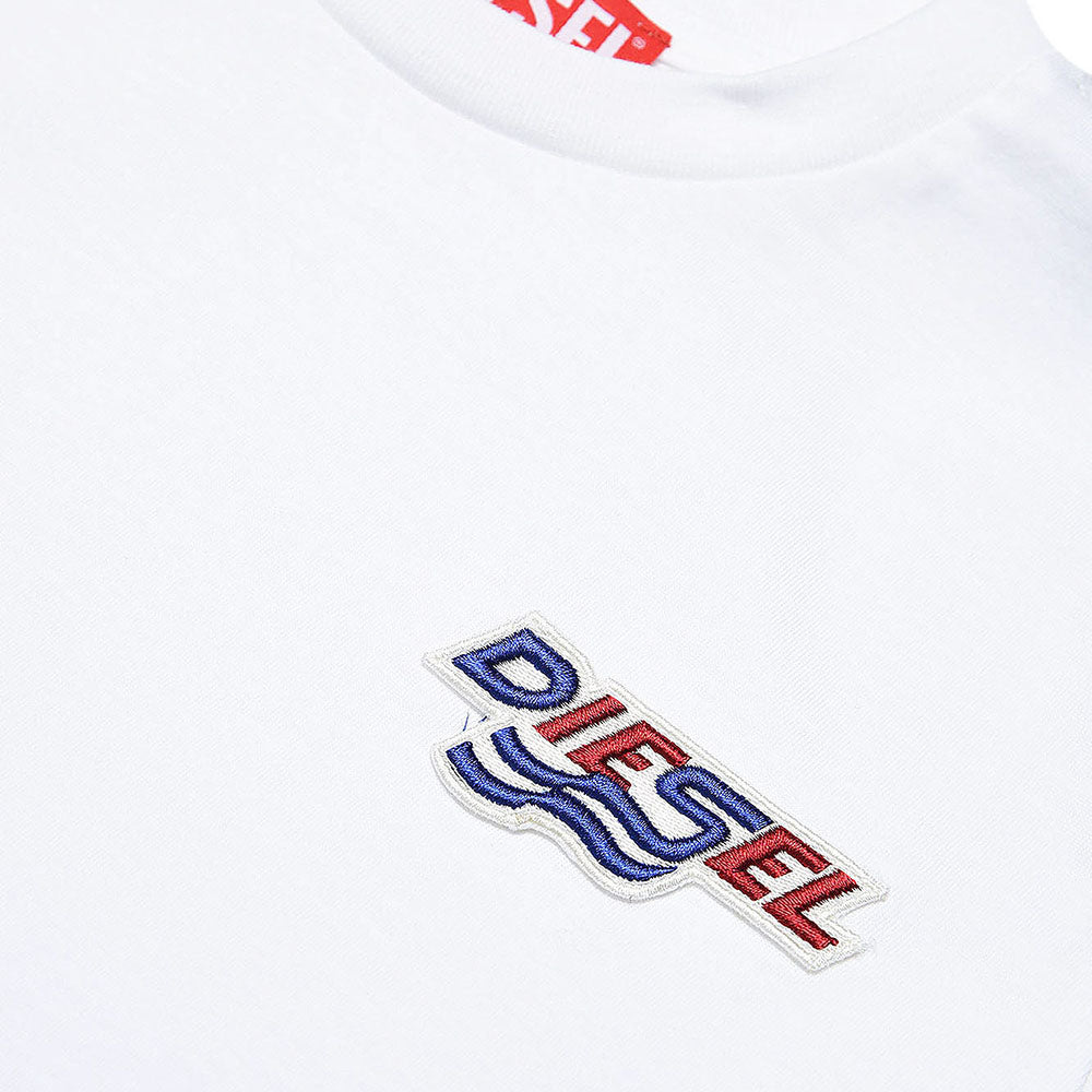 Diesel TJUSTWAVES Logo Print T-shirt White