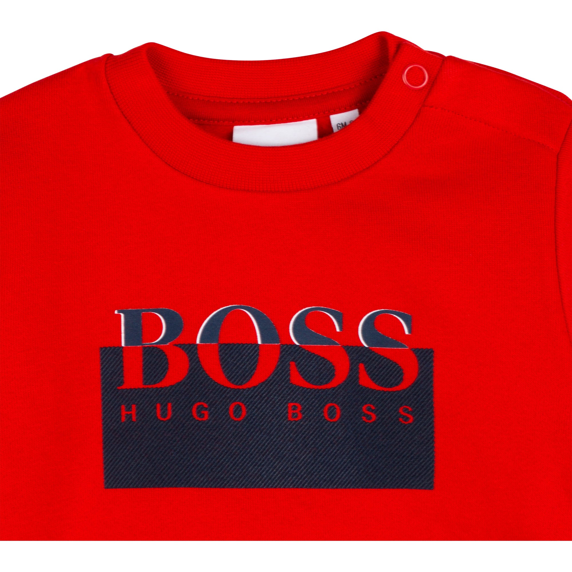 Hugo Boss Red Cotton Logo Sweater