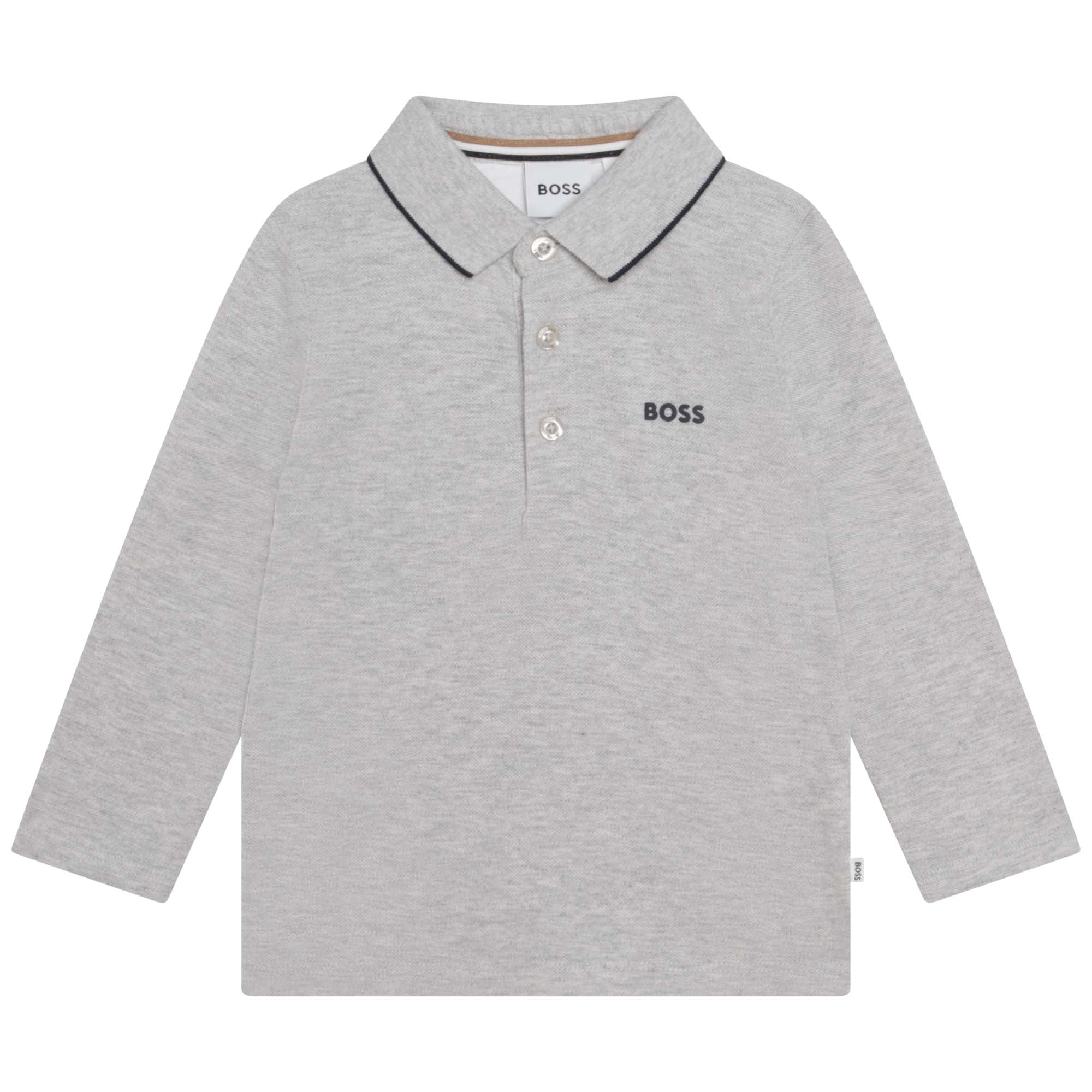 Hugo Boss Baby Boys Chest Logo Polo Shirt Grey