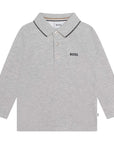 Hugo Boss Baby Boys Chest Logo Polo Shirt Grey