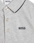 Hugo Boss Baby Boys Chest Logo Polo Shirt Grey
