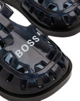 Hugo Boss Baby Girls Logo Sandals Navy