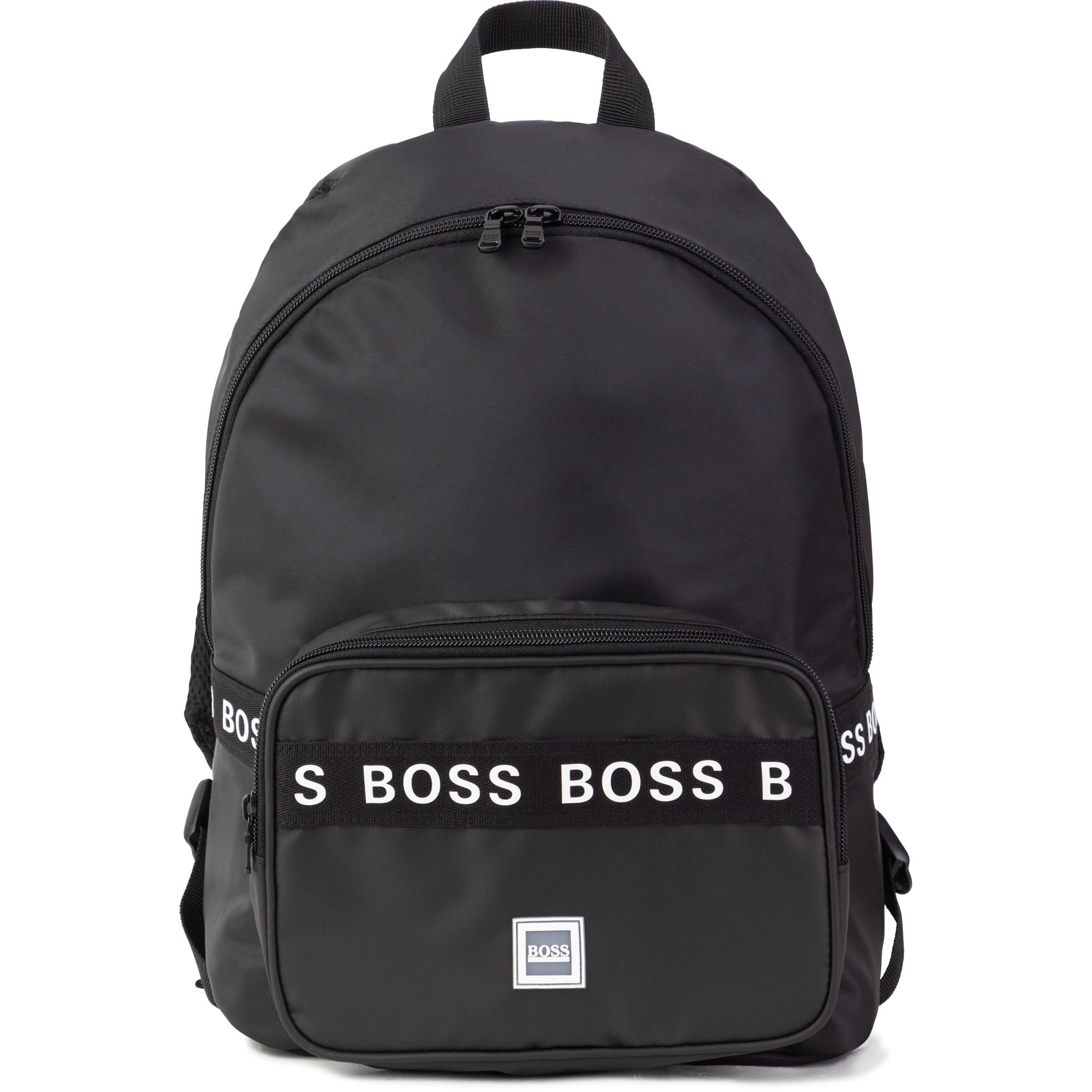 Hugo Boss Boys Black Logo Backpack (38cm)