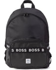 Hugo Boss Boys Black Logo Backpack (38cm)