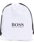 Hugo Boss Boys Black Logo Backpack (38cm)