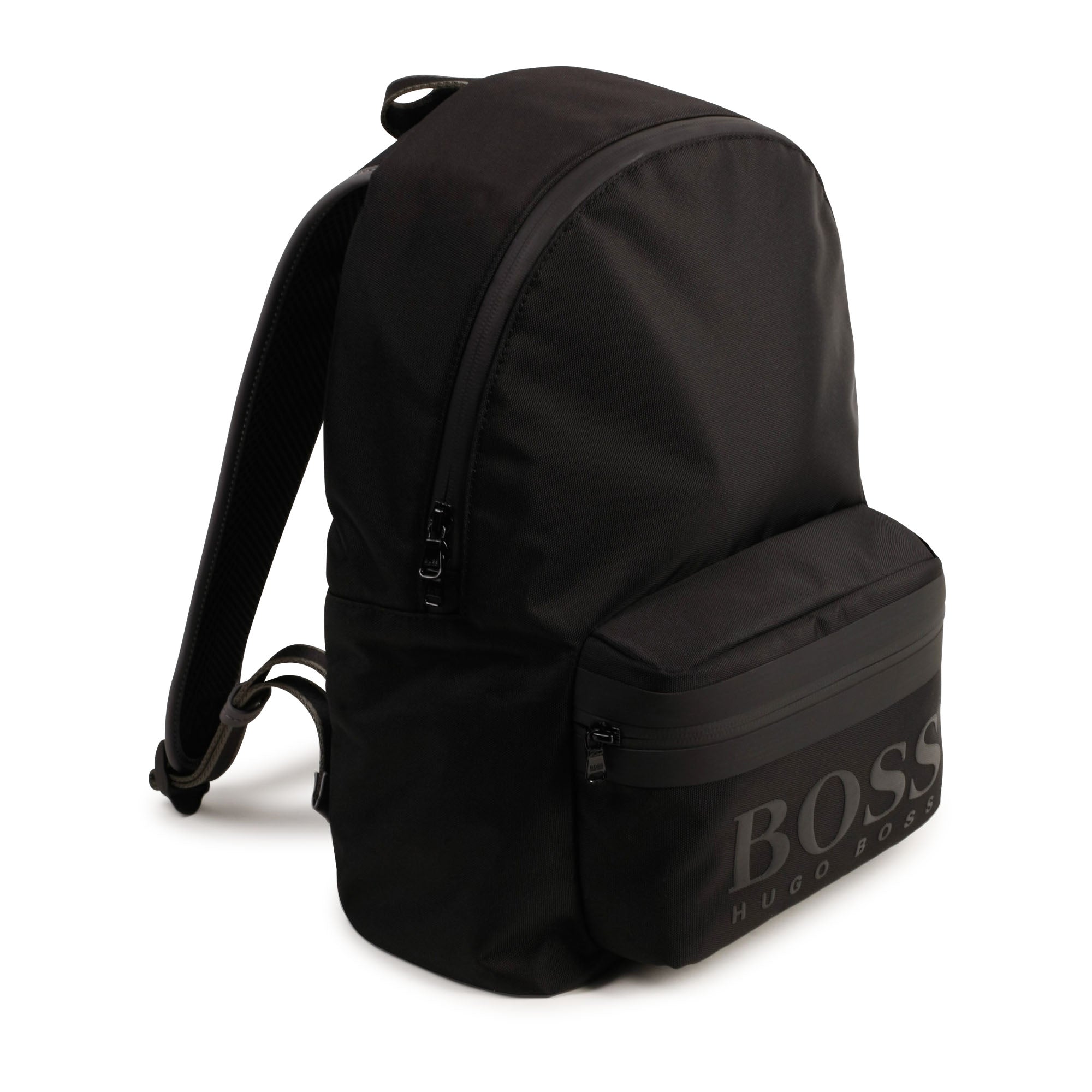 Hugo Boss Boys Black Black Logo Backpack (37cm)
