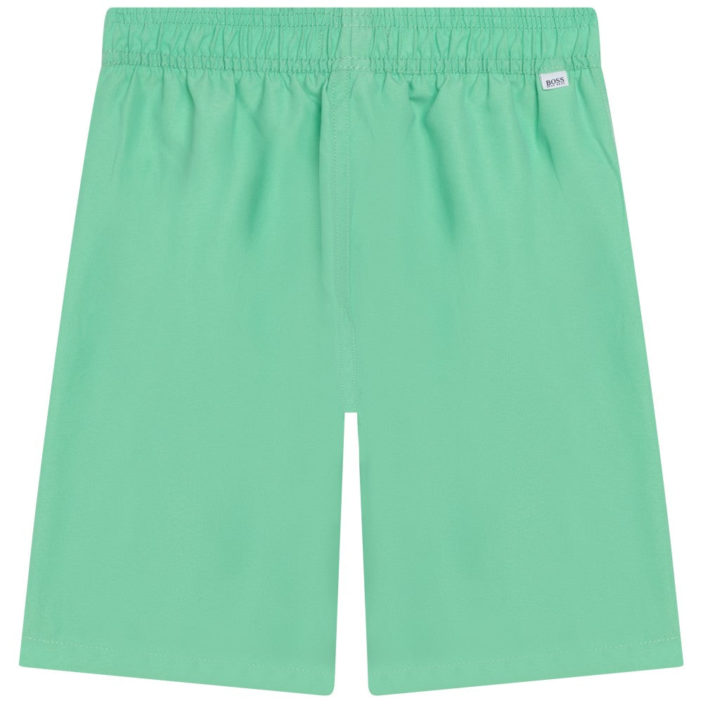 Hugo Boss Boys Logo Swim Shorts Green