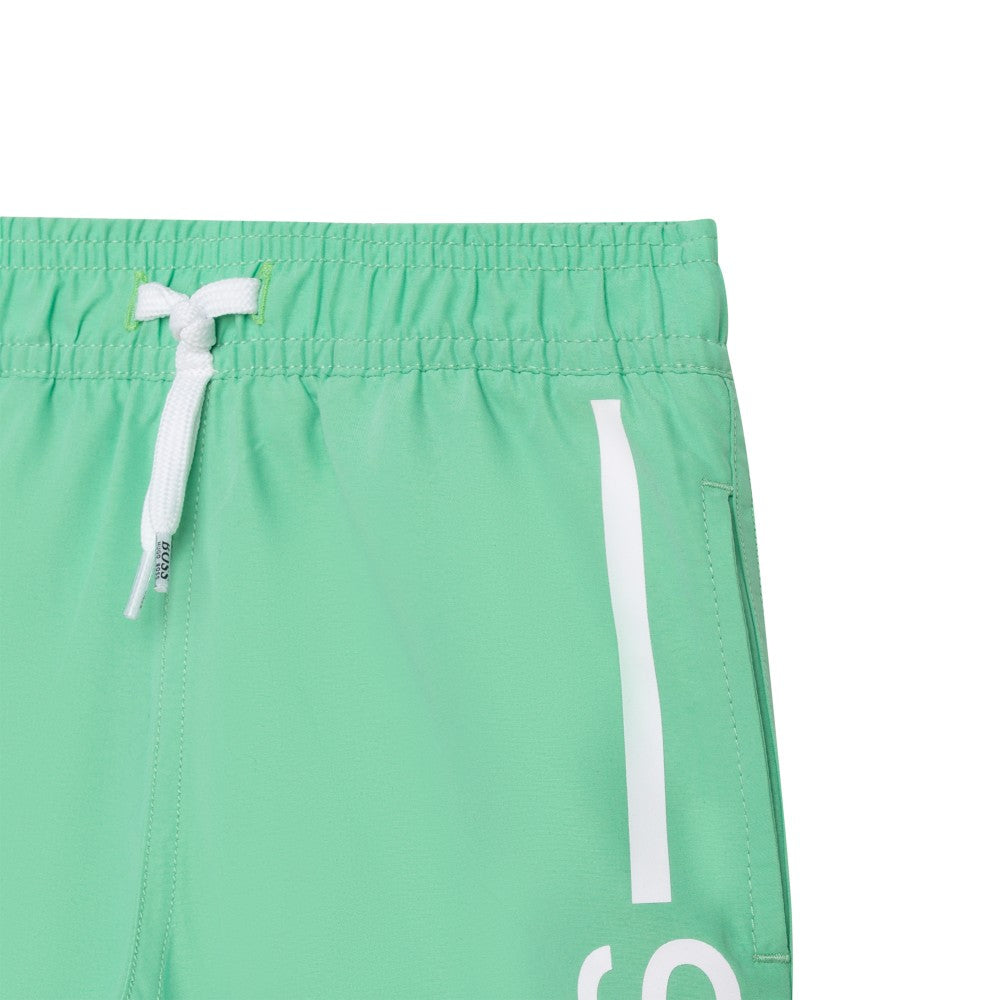 Hugo Boss Boys Logo Swim Shorts Green