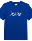 Hugo Boss Boys Blue Logo T-Shirt