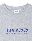 Hugo Boss Boys Grey Logo T-Shirt