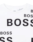 Hugo Boss Boys White Logo T-Shirt