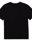 Hugo Boss Boys Black Cotton Logo T-Shirt