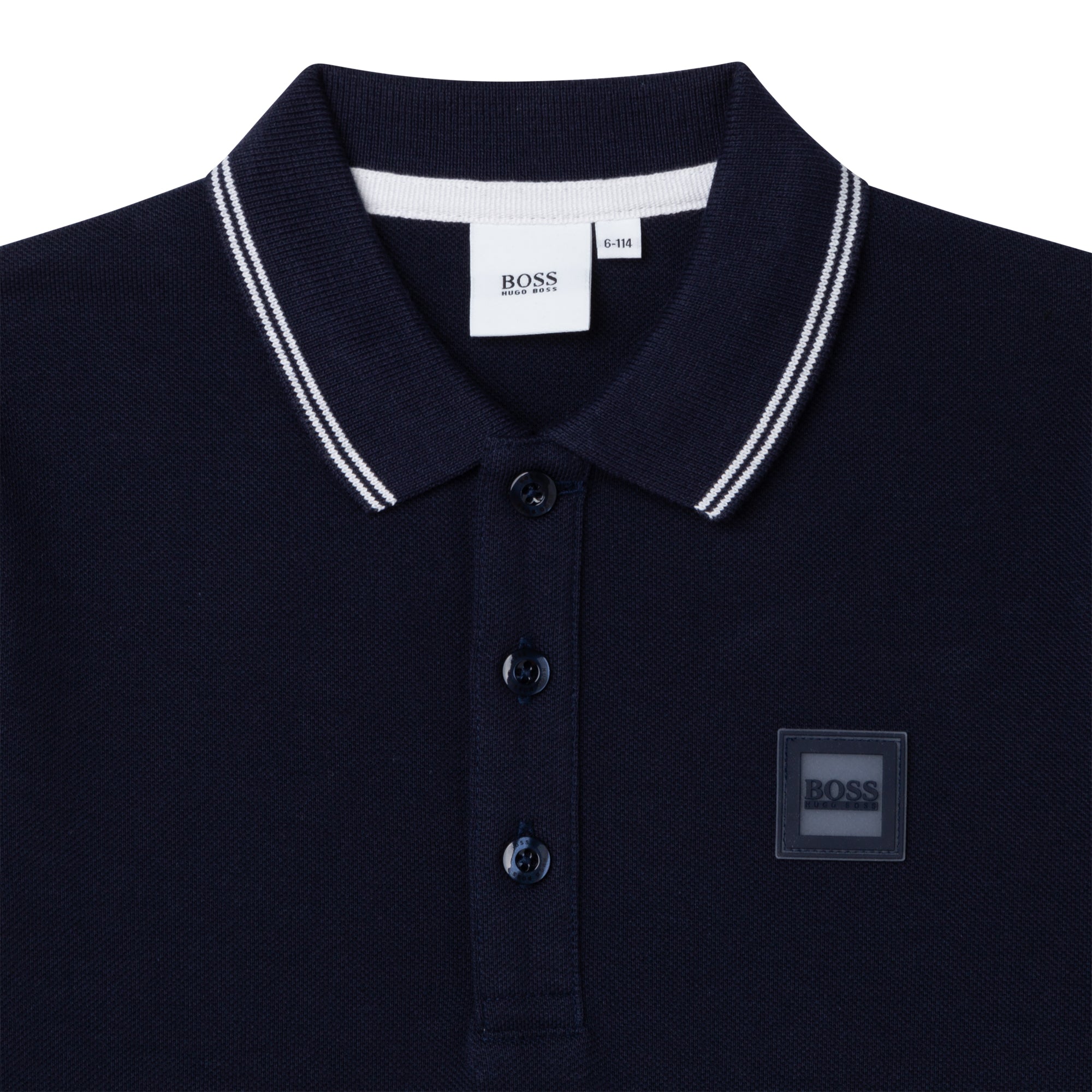 Hugo Boss Boys Navy Logo Polo Shirt