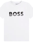 Hugo Boss Boys Classic  Icon Logo T Shirt White