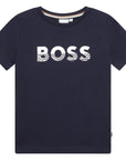 Hugo Boss Kids  Logo T Shirt Navy