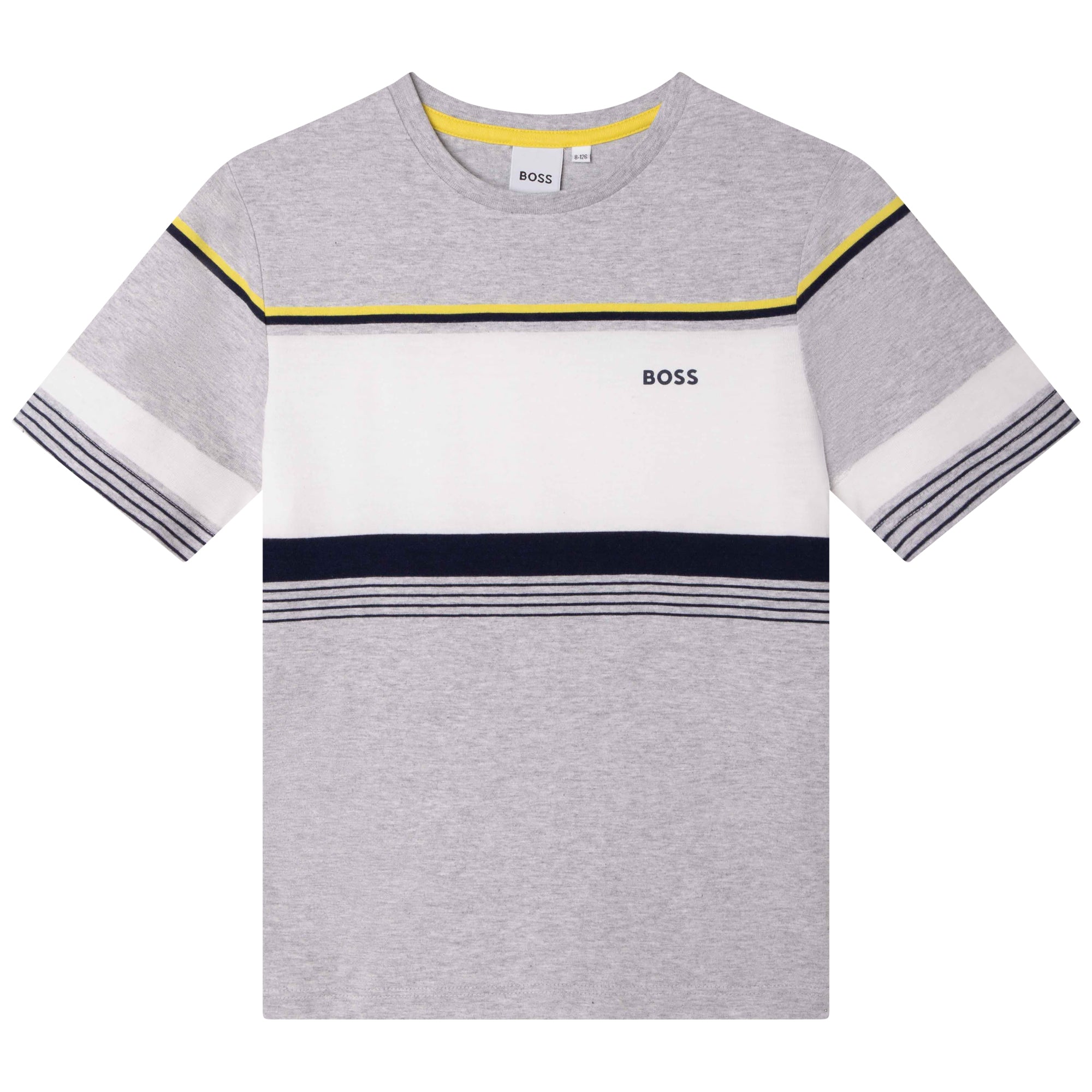 Hugo Boss Boys Chest Logo T Shirt Grey