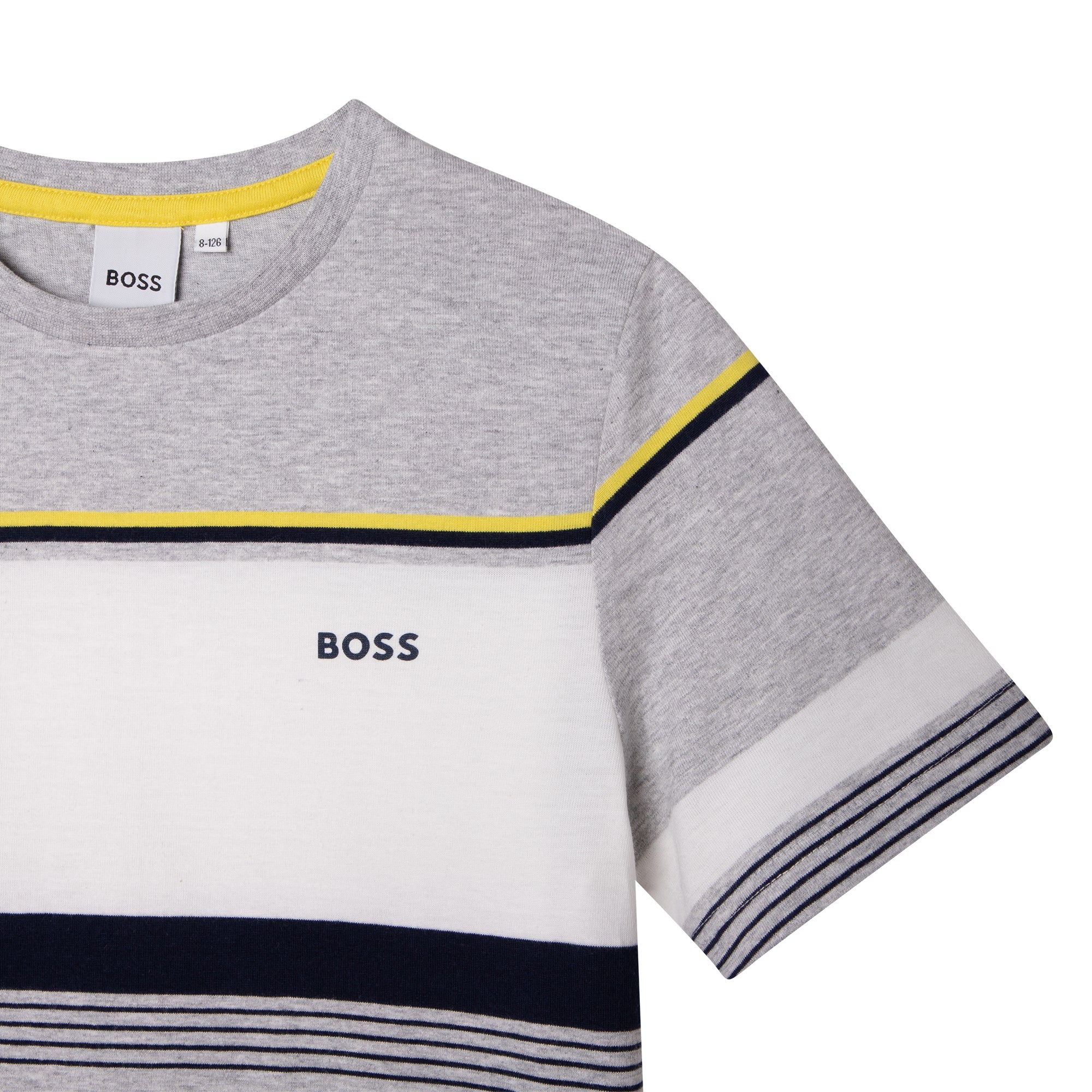 Hugo Boss Boys Chest Logo T Shirt Grey