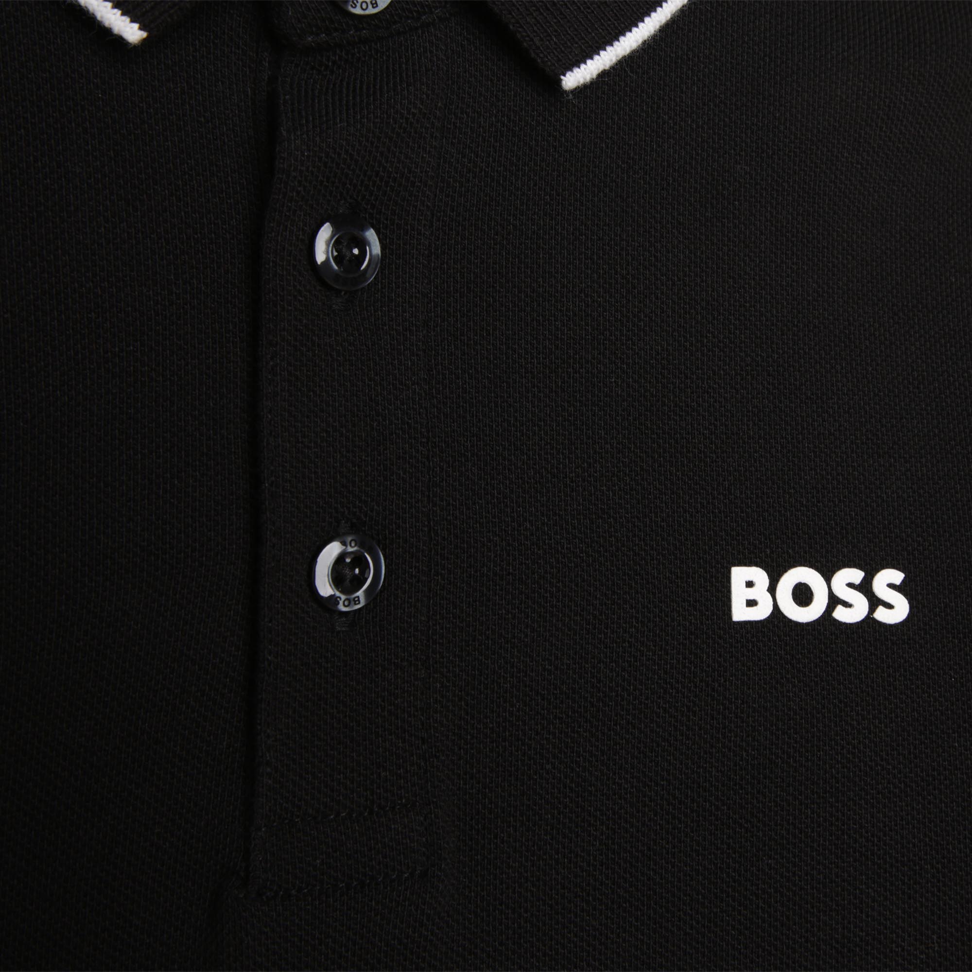 Hugo Boss Boys Classic Polo Shirt Black