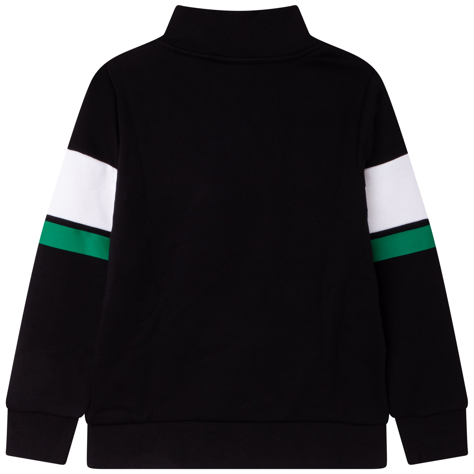 Hugo Boss Boys Black Cotton Zip-Up Top