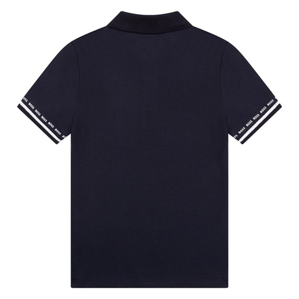 Hugo Boss Boys Logo Polo Shirt Navy