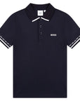 Hugo Boss Boys Logo Polo Shirt Navy