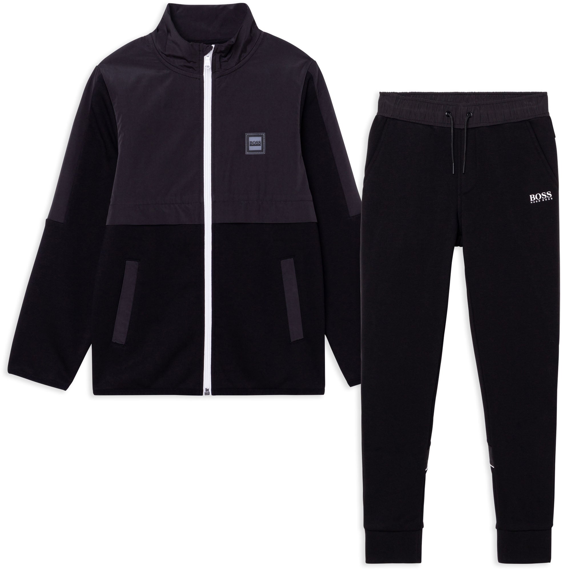 Hugo Boss Boys  Black Logo Tracksuit