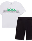 Hugo Boss Boys T-shirt And Shorts Set Black