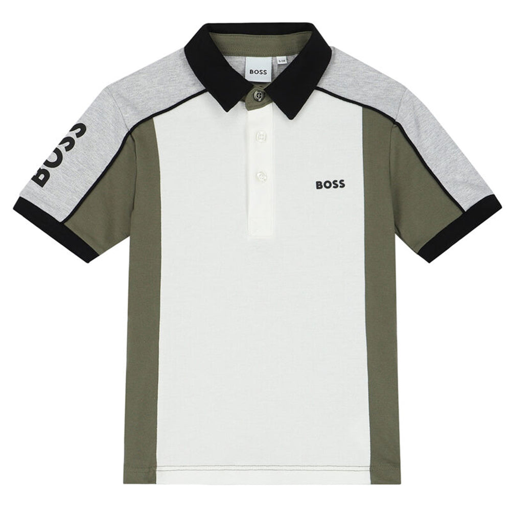 Hugo Boss Boys Polo Shirt &amp; Shorts Set White