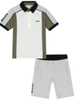 Hugo Boss Boys Polo Shirt & Shorts Set White