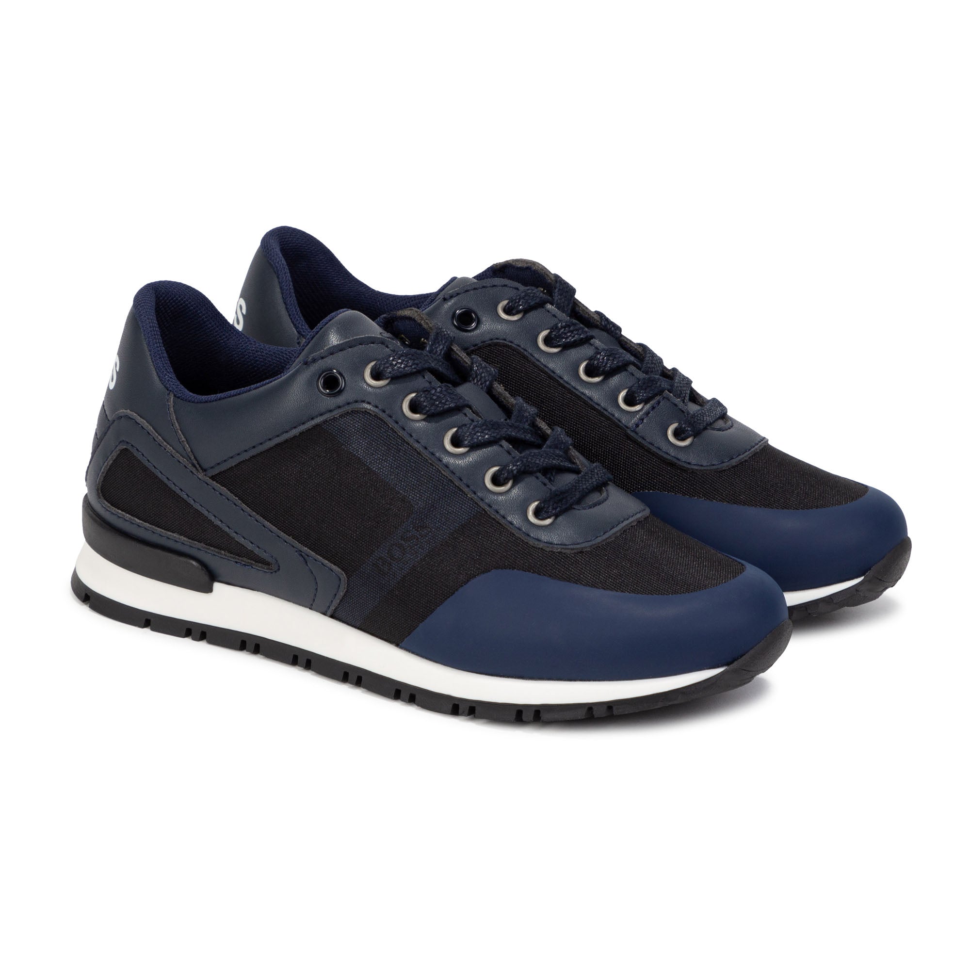 Hugo Boss Boys Blue &amp; Black Trainers