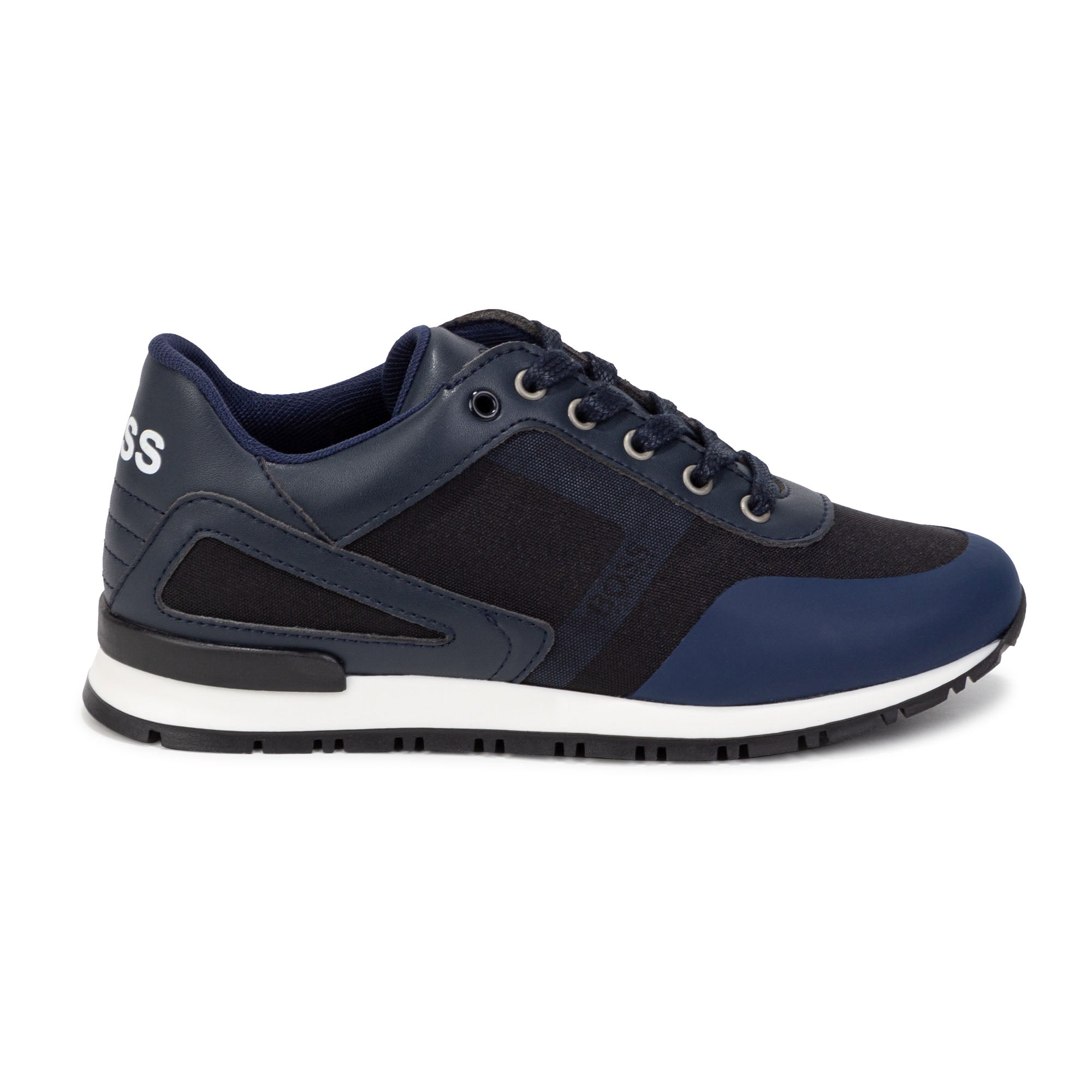 Hugo Boss Boys Blue &amp; Black Trainers