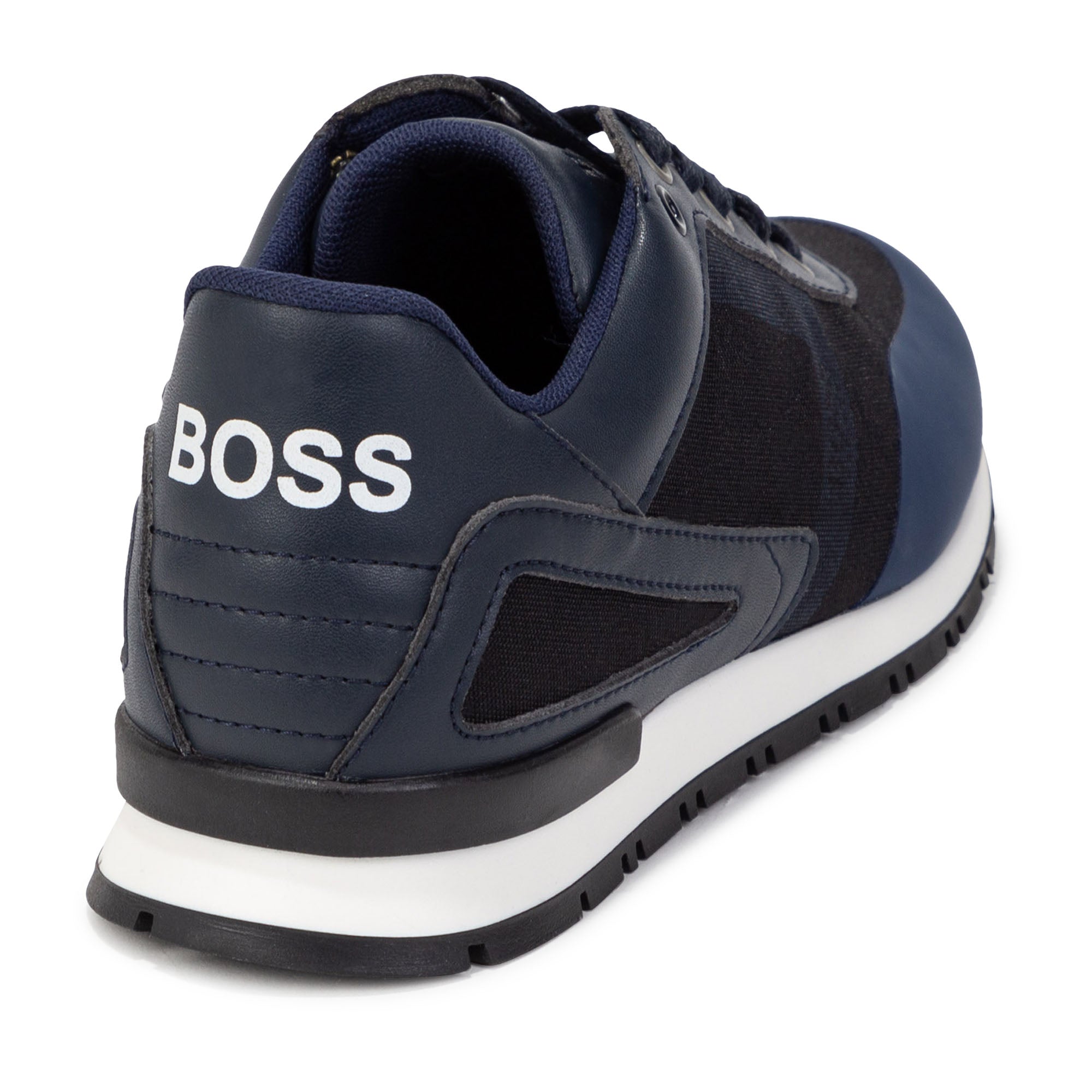 Hugo Boss Boys Blue &amp; Black Trainers