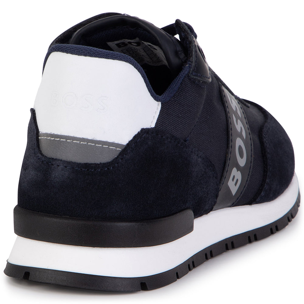 Hugo Boss Boys Lace Up Sneakers Navy