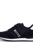 Hugo Boss Boys Lace Up Sneakers Navy