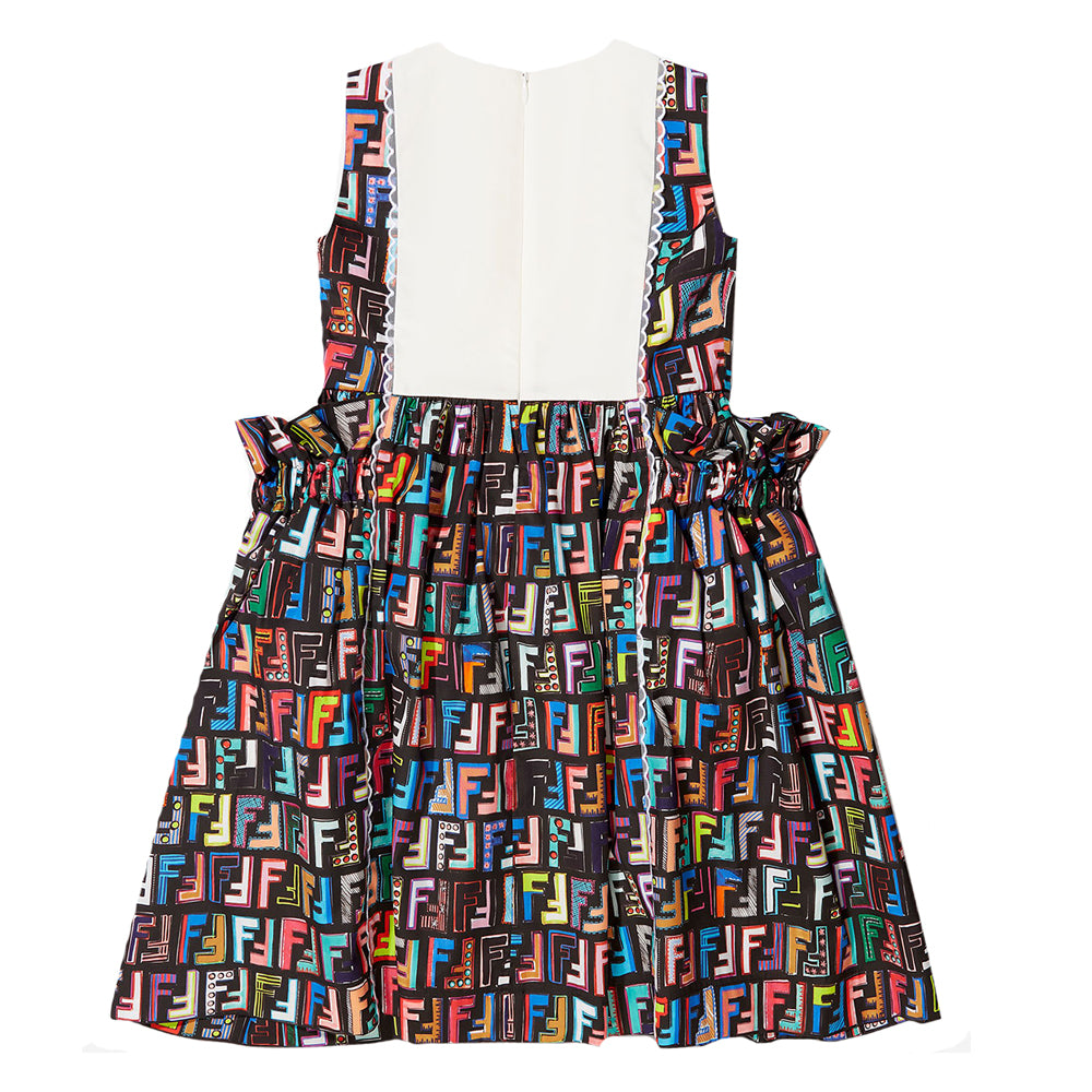 Fendi Girls FF Print Dress Multicolour