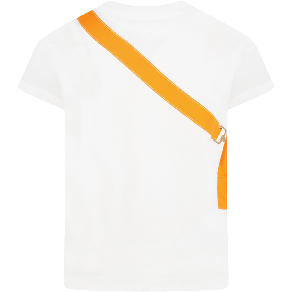 Fendi Girls Purse Print T-shirt White