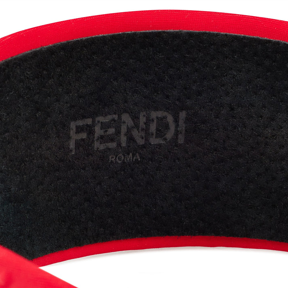 Fendi Girls FF Embossed Logo Headband Red