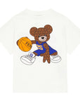 Fendi Unisex Basketball Teddy T-shirt White