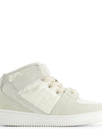 Fendi Kids Unisex vory Faux Leather High-Top Sneakers White