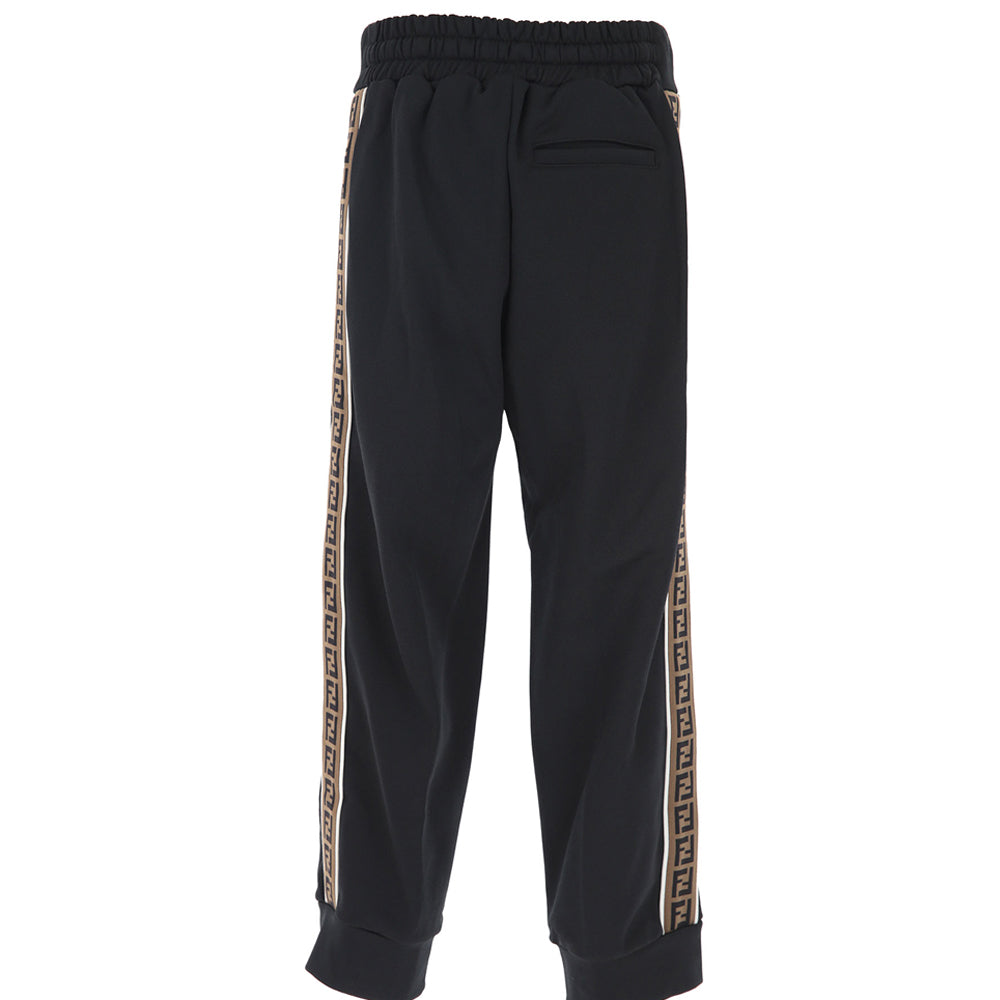 Fendi Unisex FF Tape Logo Joggers Black