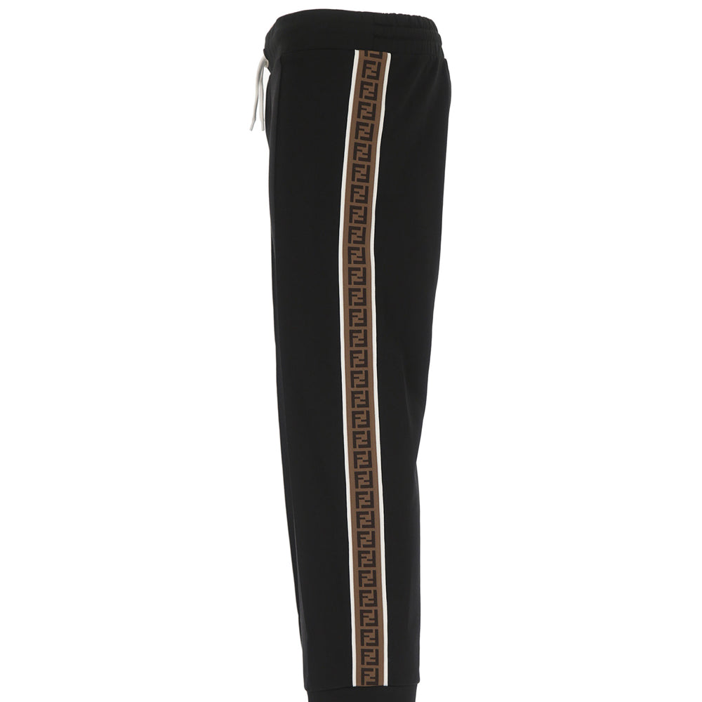 Fendi Unisex FF Tape Logo Joggers Black