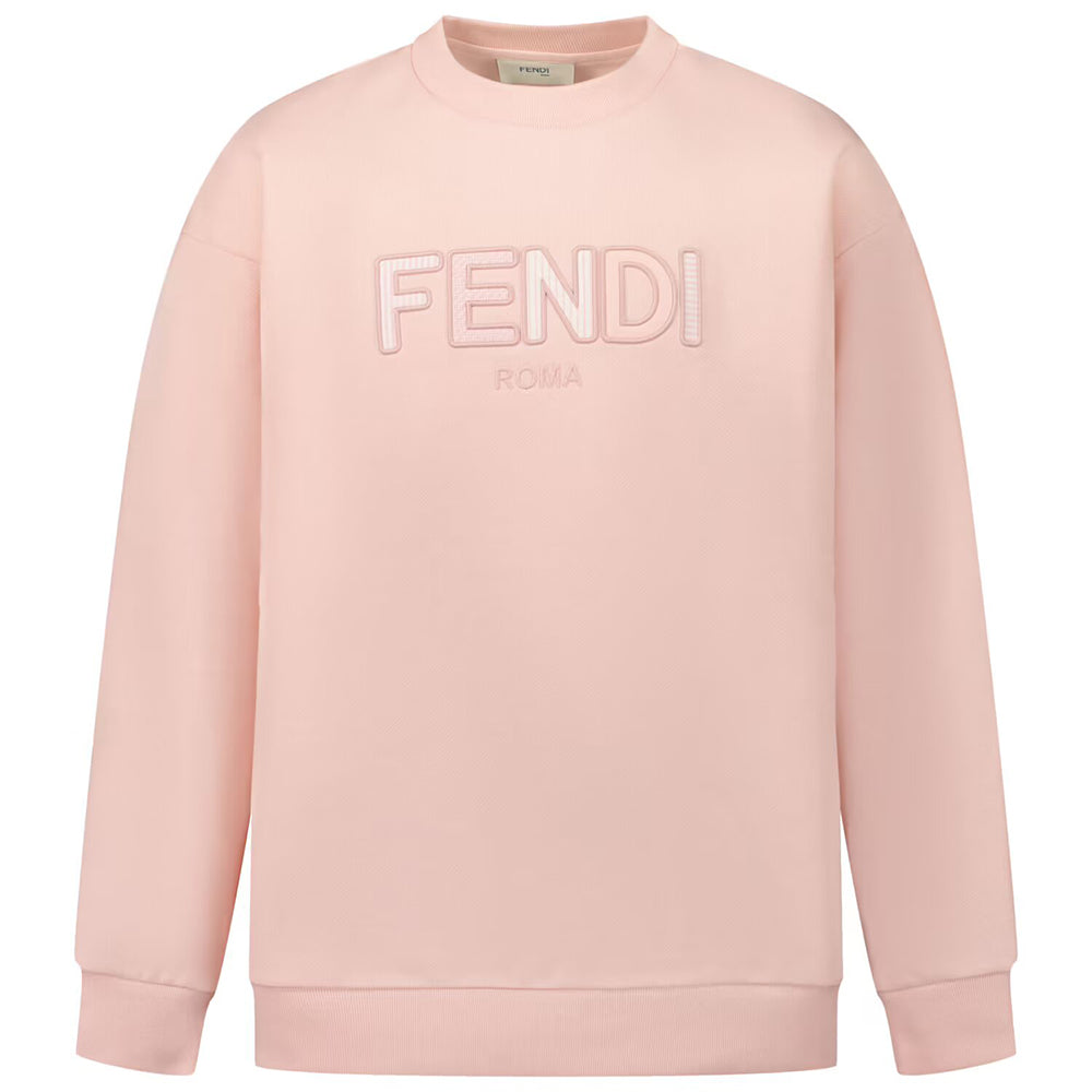 Fendi Girls Logo Sweater Pink