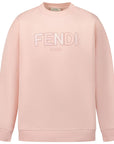 Fendi Girls Logo Sweater Pink