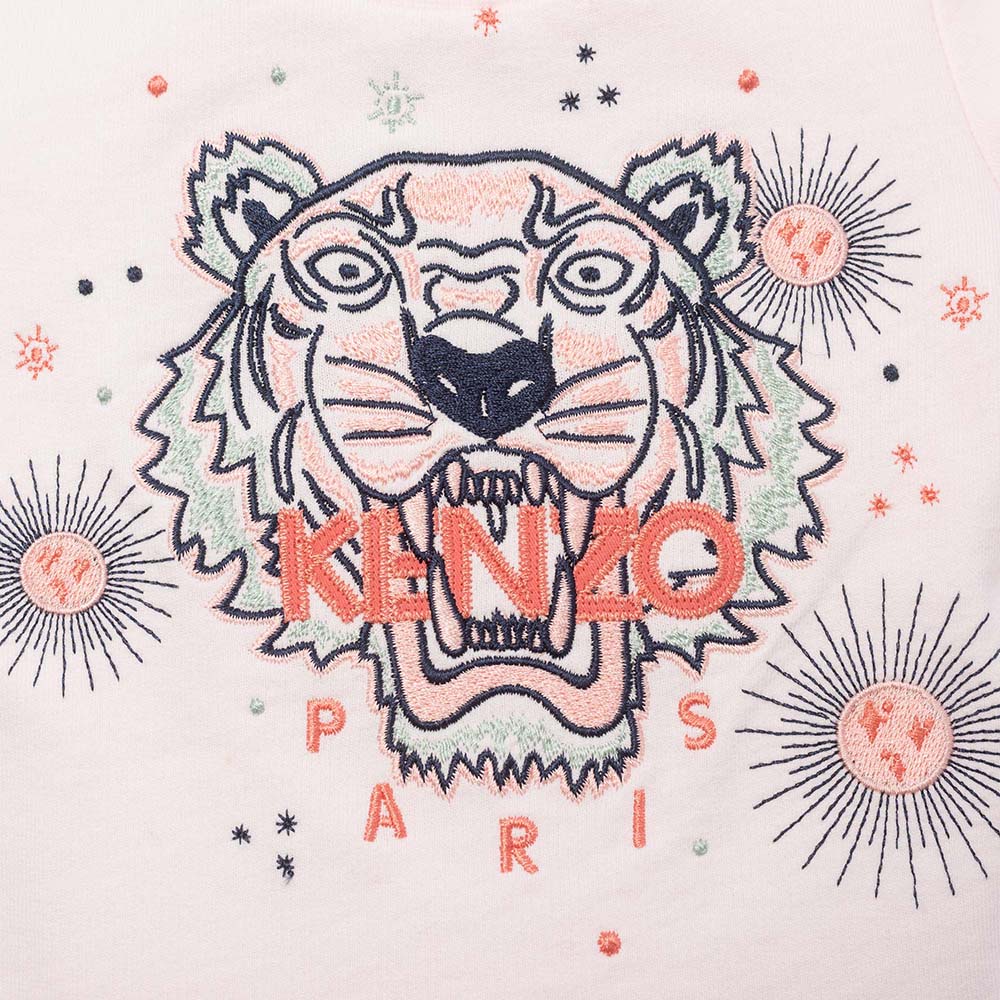 Kenzo Baby Girls Tiger Print Dress Pink