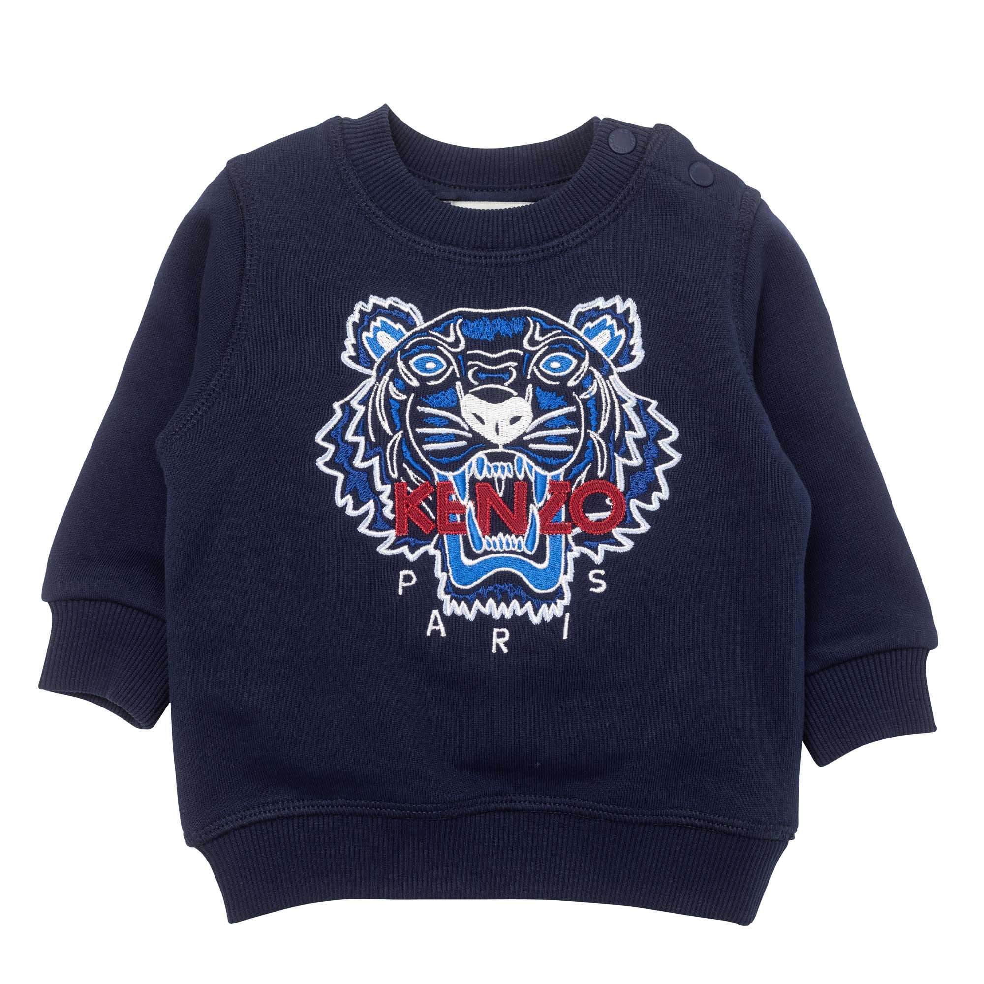 Kenzo Baby Boys Tiger Print Sweatshirt Navy