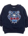 Kenzo Baby Boys Tiger Print Sweatshirt Navy
