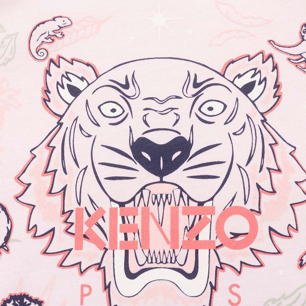 Kenzo Baby Girls Tiger T-Shirt Pink