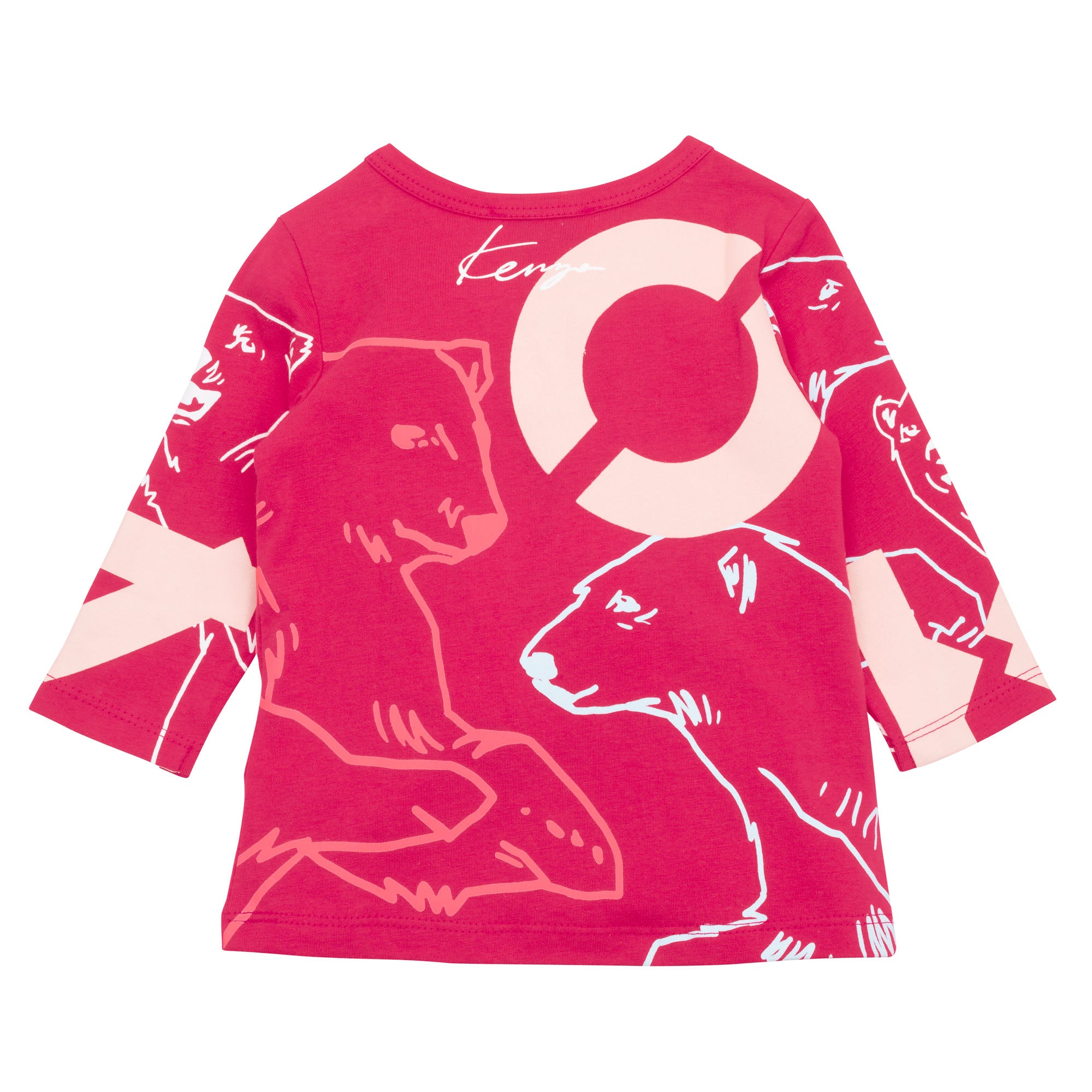 Kenzo Baby Girls Multi Icon Logo T Shirt Red