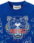 Kenzo Baby Boys Tiger Print T-shirt Blue